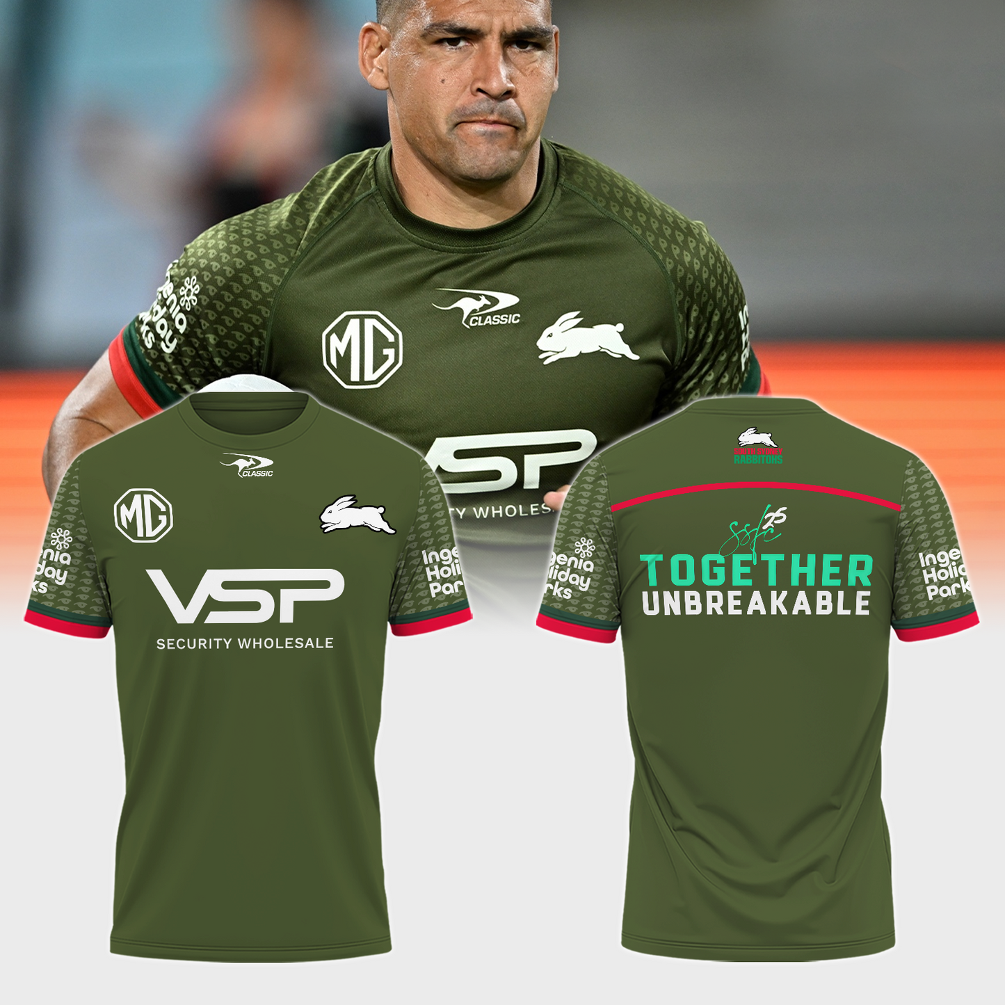 South Sydney Rabbitohs NRL 2025 Limited Edition T-Shirt TM - You will save more when you buy the clothes and hat combo V3