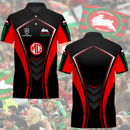 South Sydney Rabbitohs NRL 2025 Polo Shirt TM NTA V2
