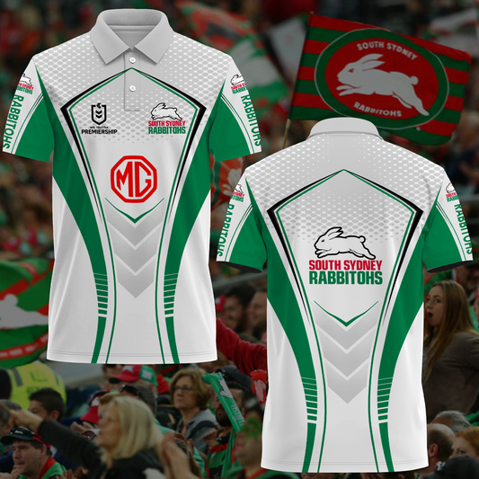 South Sydney Rabbitohs NRL 2025 Polo Shirt TM NTA V4