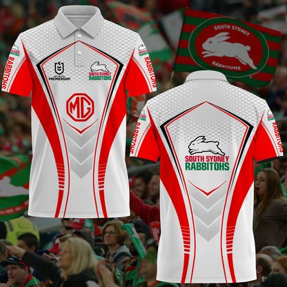 South Sydney Rabbitohs NRL 2025 Polo Shirt TM NTA V6