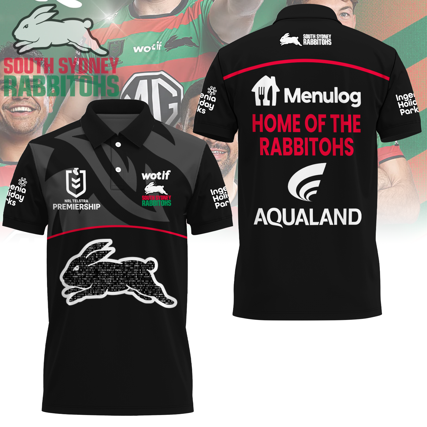 South Sydney Rabbitohs NRL Limited Edition Polo Shirt TM V1