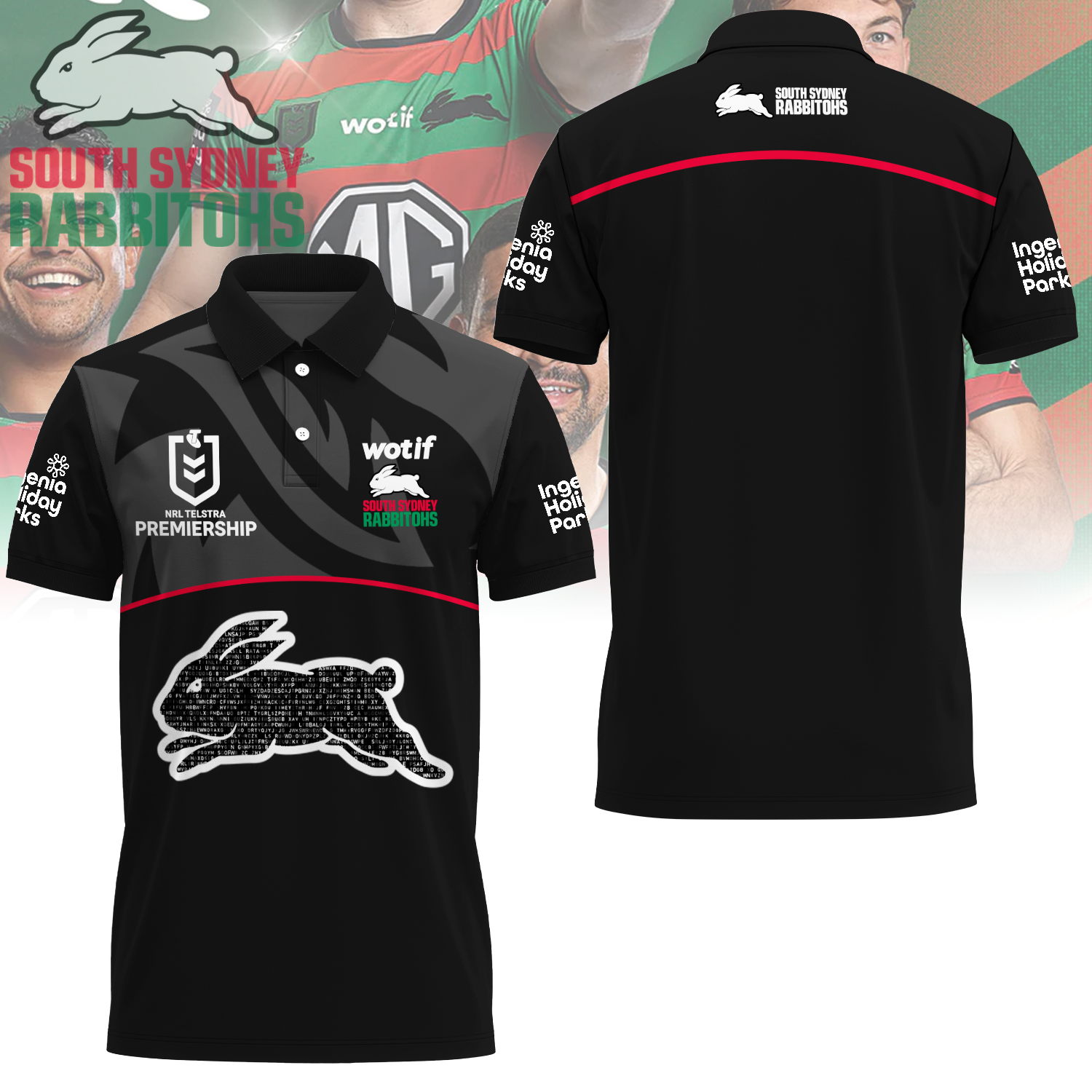 South Sydney Rabbitohs NRL Limited Edition Polo Shirt TM V2