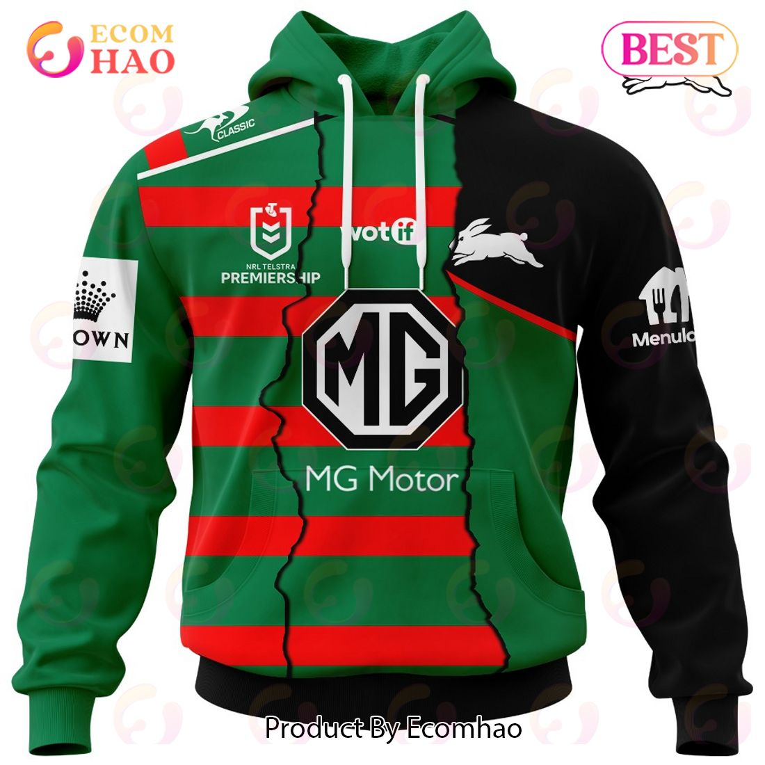 South Sydney Rabbitohs NRL Together Unbreakable Limited Edition Hoodie TM V4