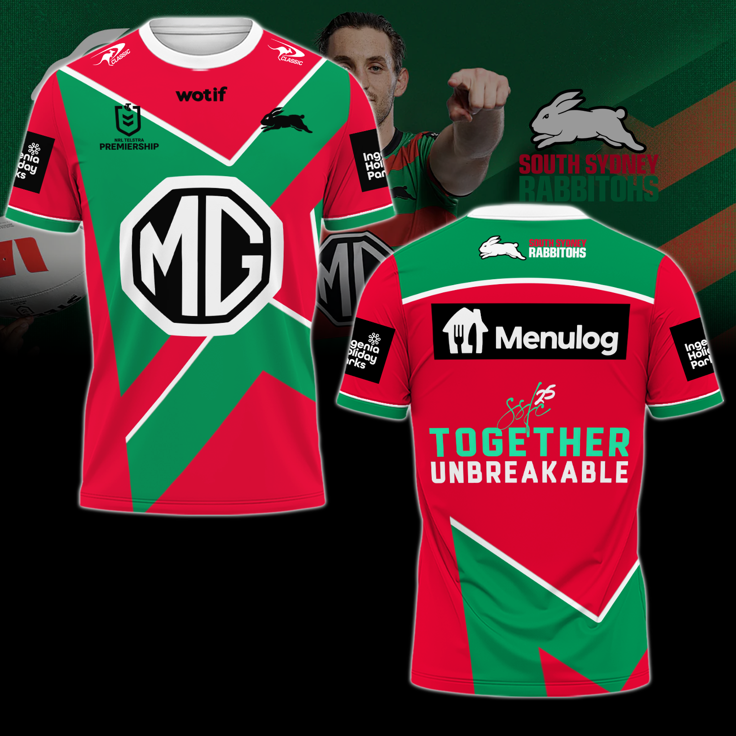 South Sydney Rabbitohs NRL Together Unbreakable Limited Edition T-Shirt TM V4