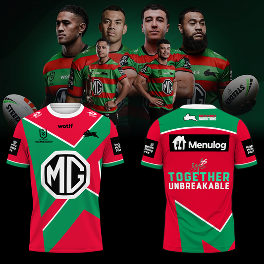 South Sydney Rabbitohs NRL Together Unbreakable Limited Edition T-Shirt TM - You will save more when you buy the clothes and hat combo V5
