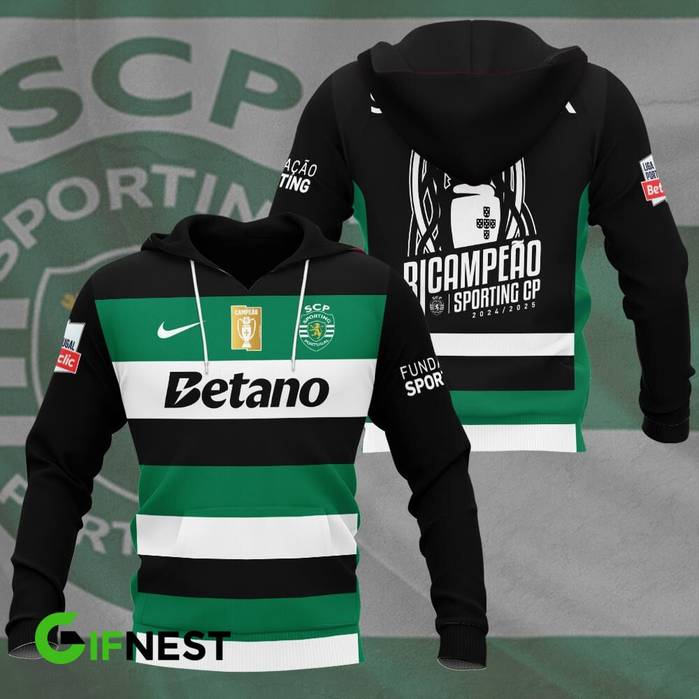 Sporting CP Primeira Liga 2025 Hoodie TM NTA V8
