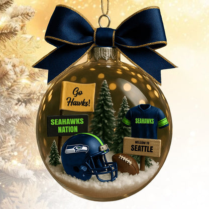 SS  NFL Acrylic Ball Ornament - Best Gift For Fans DDT CTND