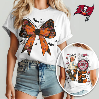 TB x NFL Halloween Bow 3D Shirt 0409 DatND DVT