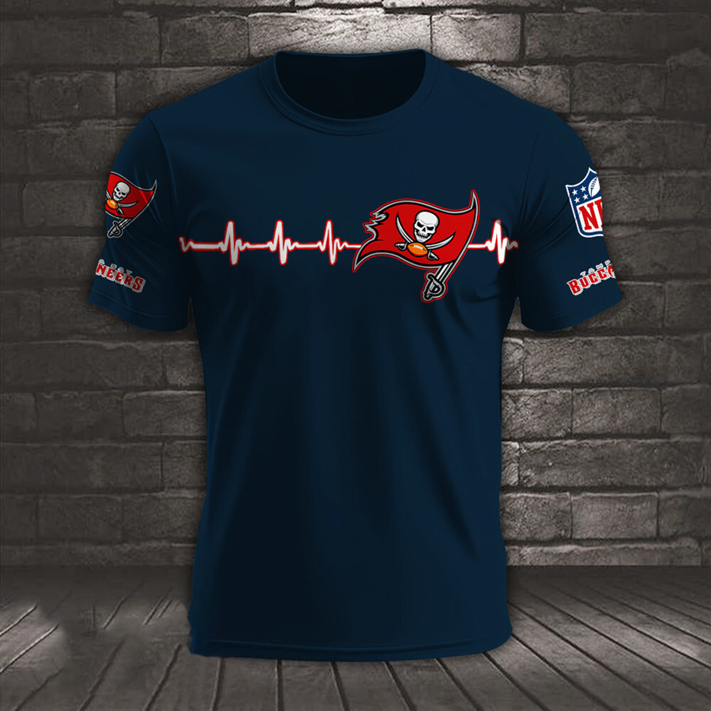 TB x NFL Heart Rate Map Special 3D Shirt DatND ThuongNH