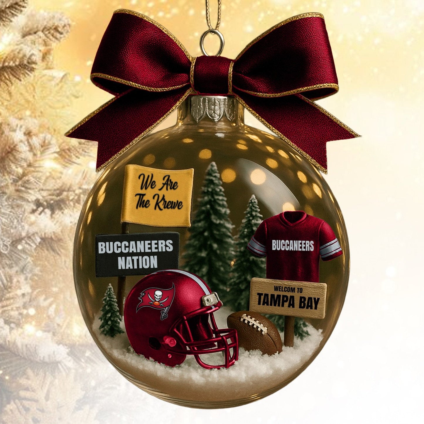 TBB  NFL Acrylic Ball Ornament - Best Gift For Fans DDT CTND