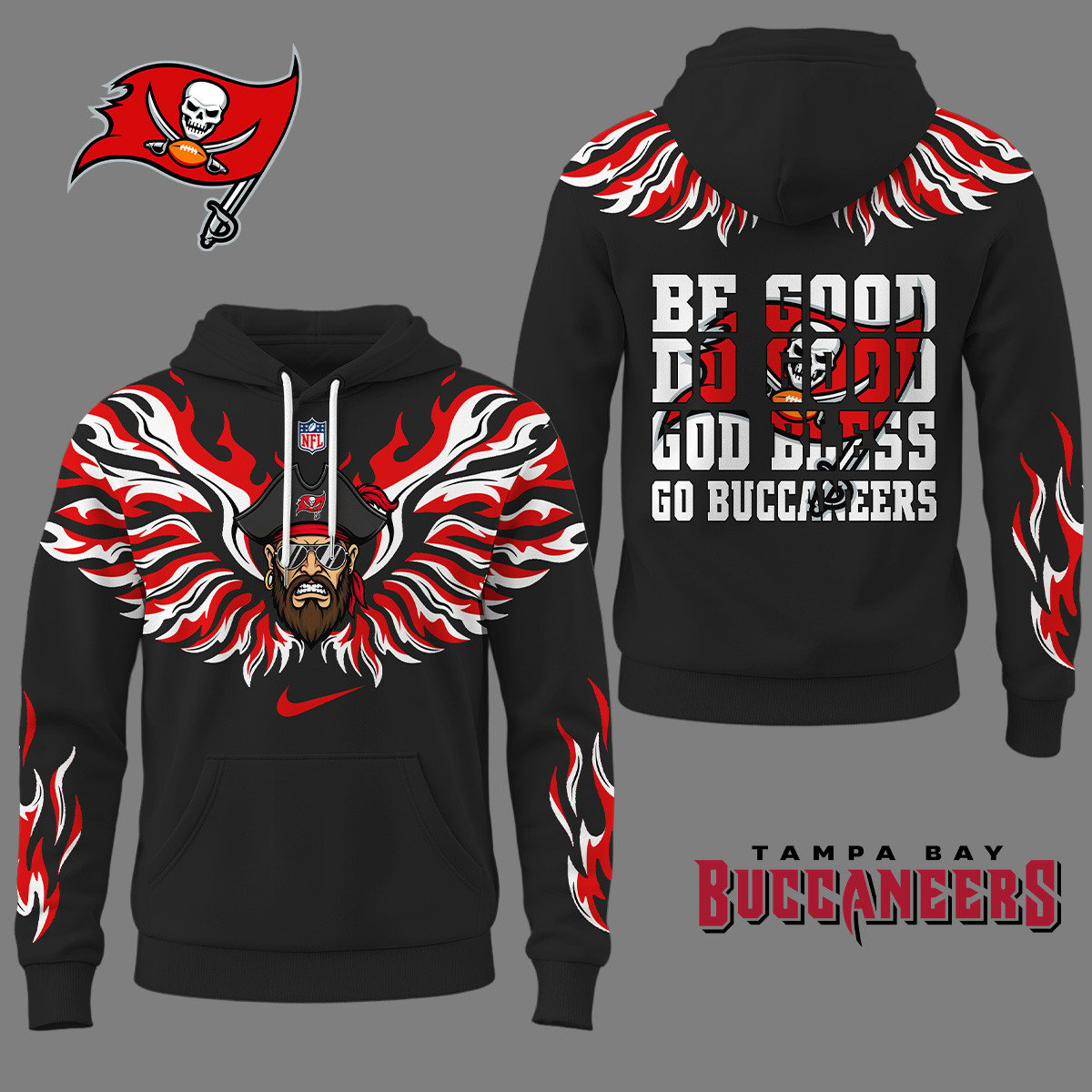TBB Premium NFL Fire Wings 3D Hoodie DDT CTND