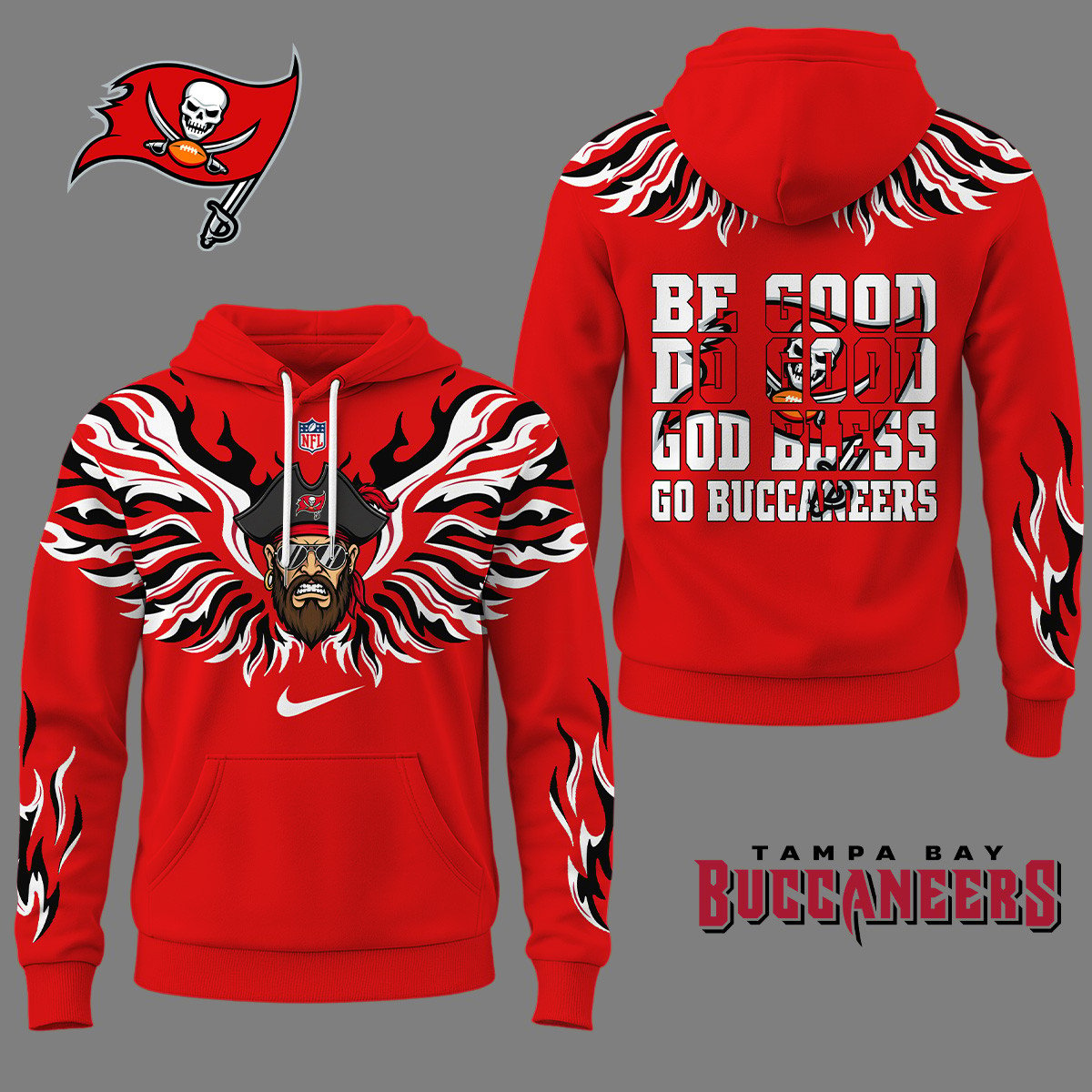 TBB Premium NFL Fire Wings 3D Hoodie DDT CTND