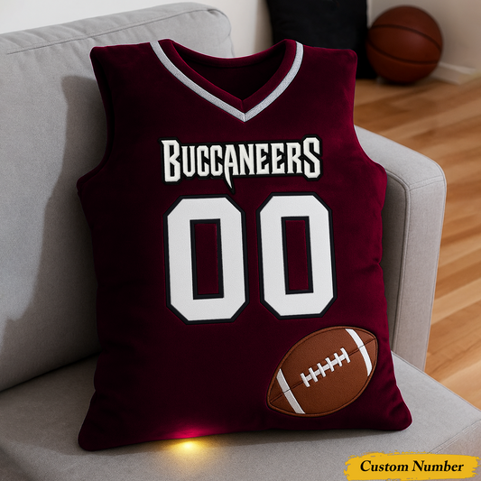 TBB x NFL Personalized Graphic 3DPrint Football Jersey Pillow DDT CTND