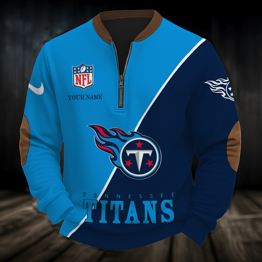 TEN x NFL Premium Personalized Game Day Quarter-Zip DatND ThuongNH