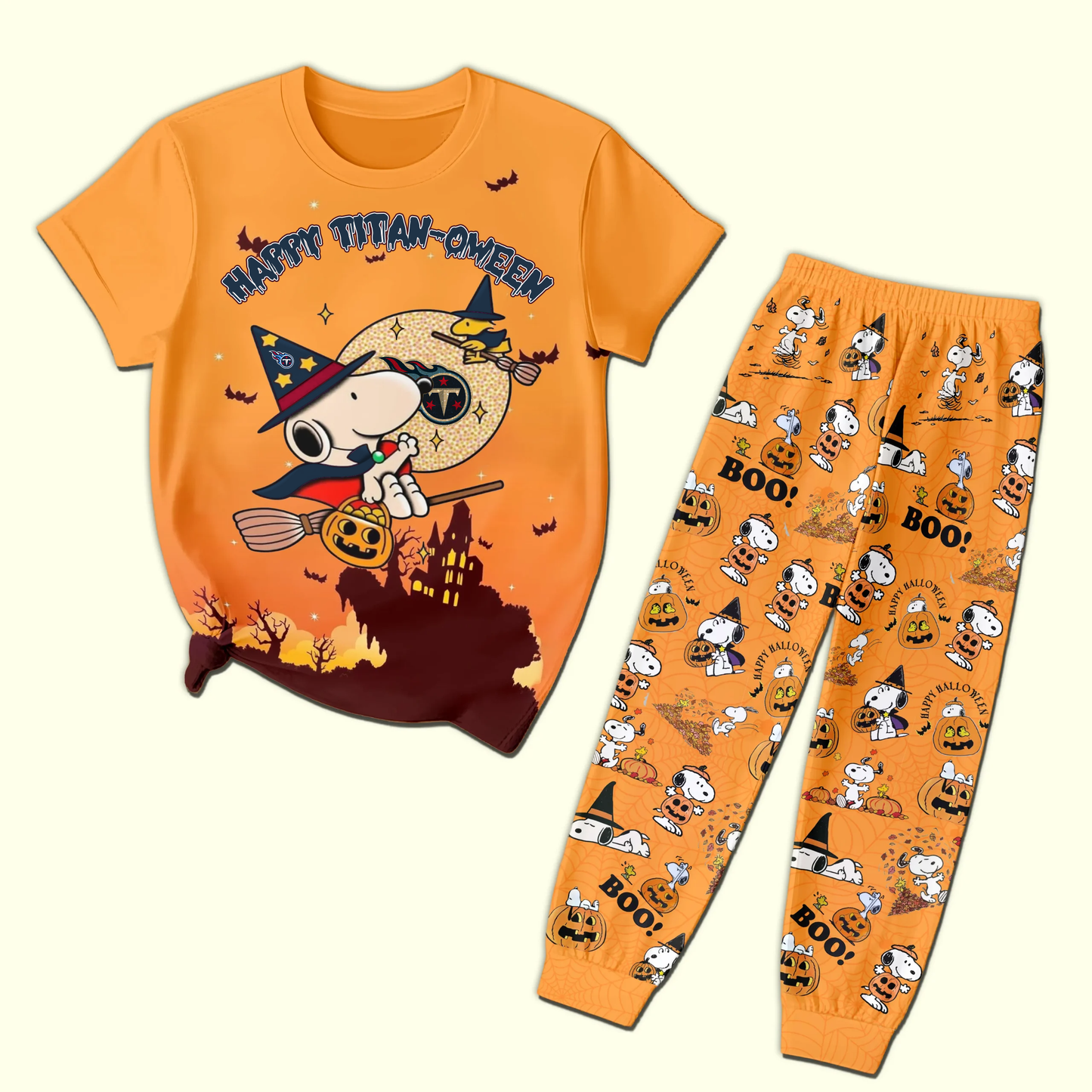 TT x NFL Mistmerch SNP Happy Halloween Pajama Set DDT CTND