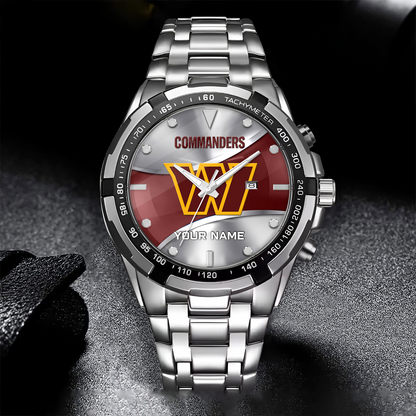 WAS x NFL Alloy Men Quartz Watch - Custom Name DATND TANTD