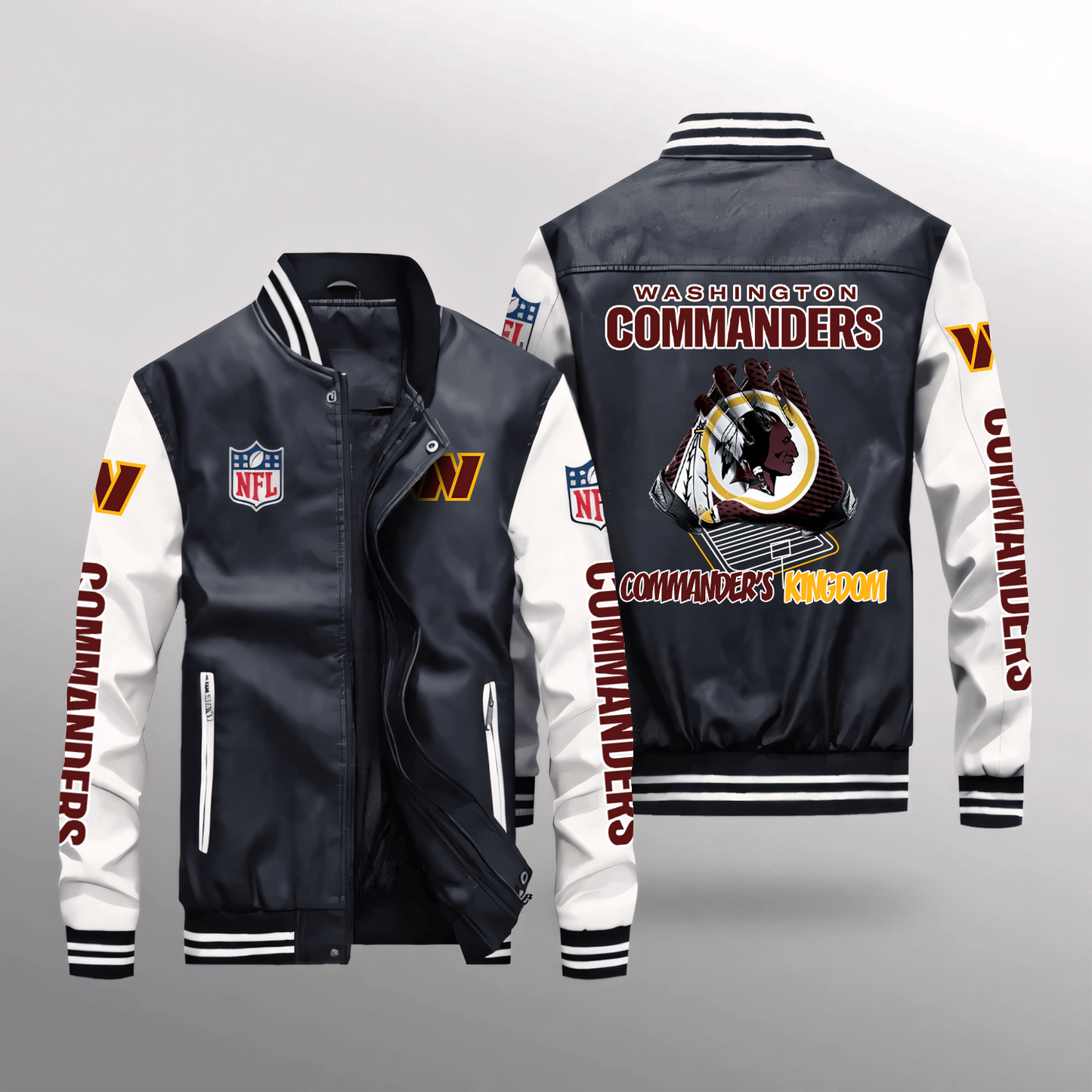WAS x NFL Leather Bomber Jacket DATND TANTD