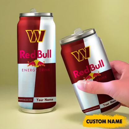 WAS x NFL Mix RedB Drink Can Tumbler Custom Any Name DATND TANTD