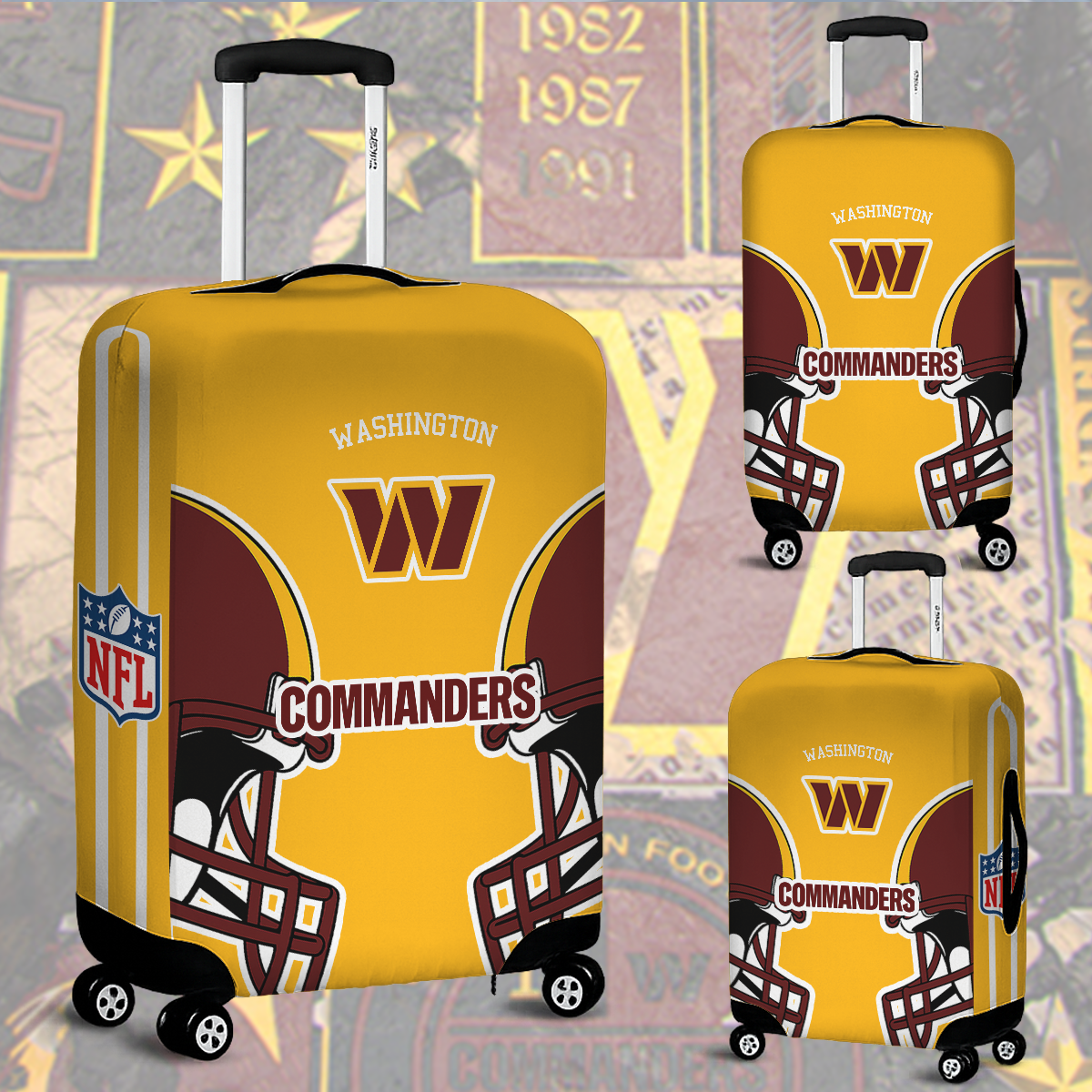 WC NFL V2 Luggage Cover Suitcase Protector DDT NTL