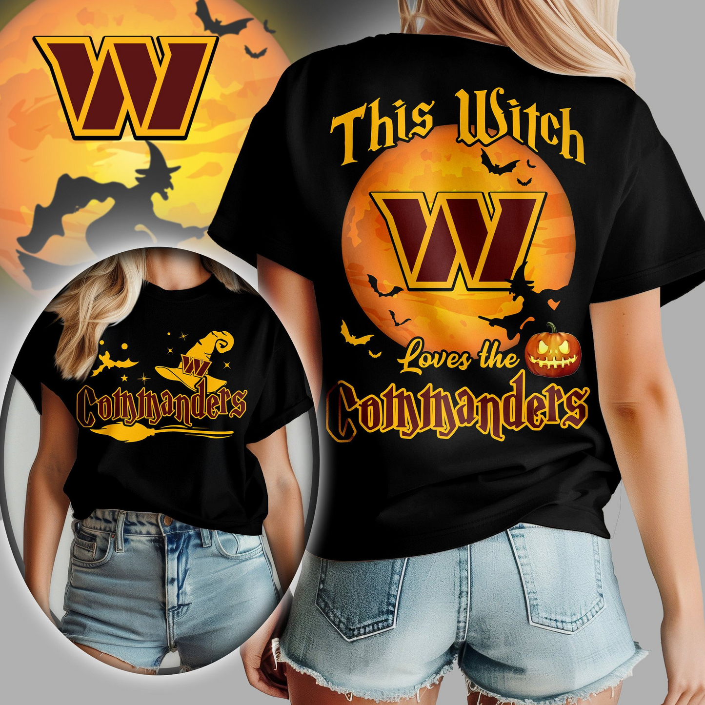 WC Premium NFL Halloween Witch Women Shirt DDT CTND