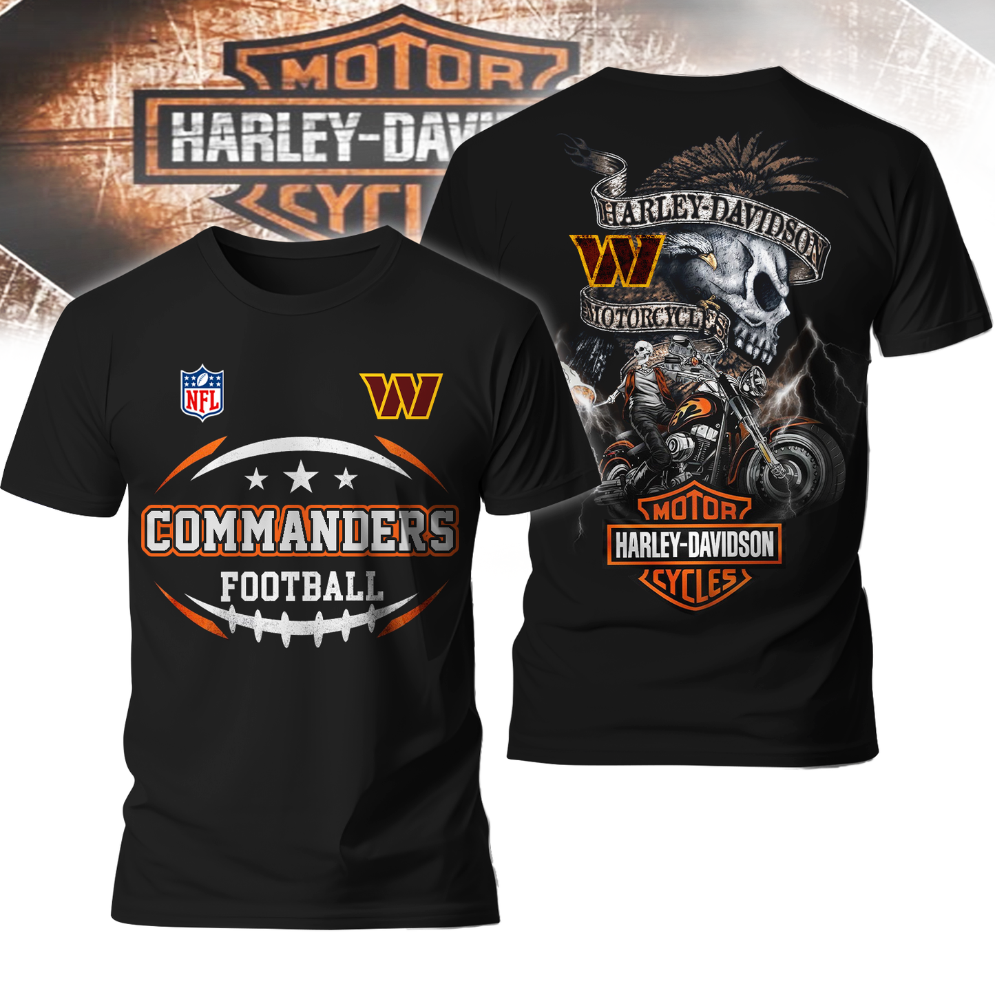 WC Premium NFL Harley Davidson V2 3D Shirt DDT CTND