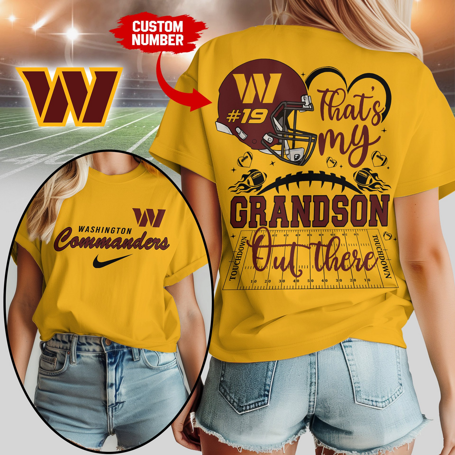 WC Premium NFL That My Grandson Out There Shirt DDT NTL