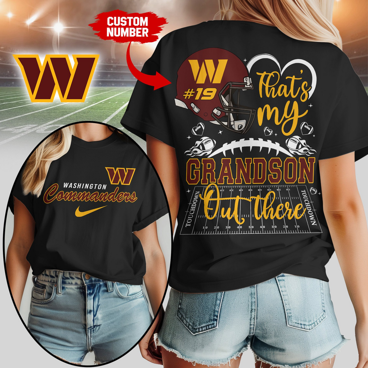WC Premium NFL That My Grandson Out There Shirt DDT NTL