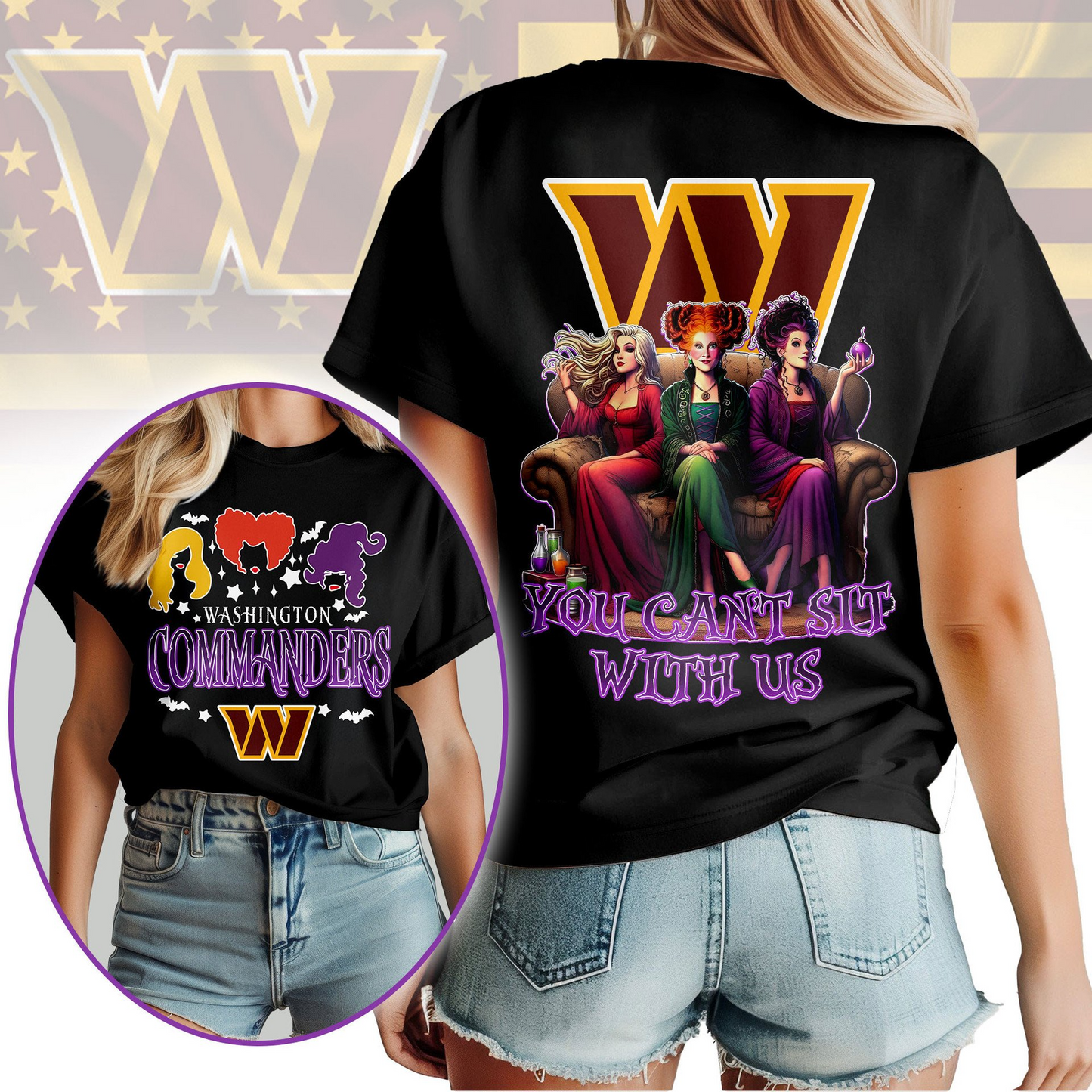 WC Premium NFL You Can't Sit With Us 3D T-shirt DDT NTL