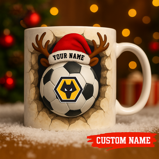 WOL X Premium EPL Christmas Football Ceramic Mug V1 NAK NHT